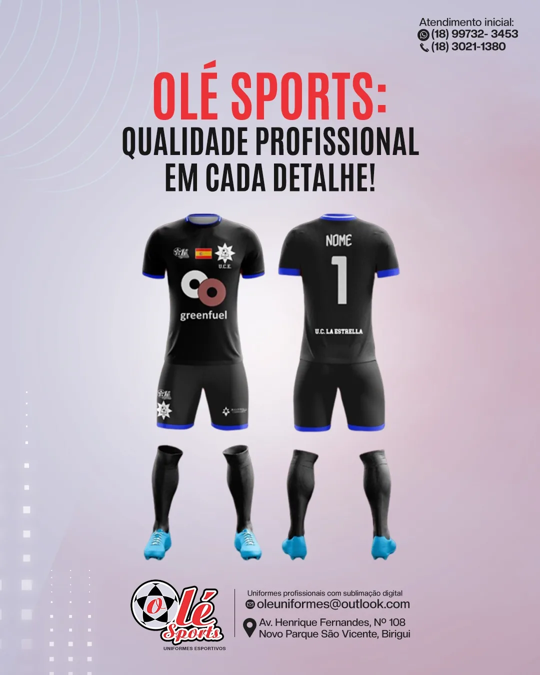 Kit preto U.C. La Estrella