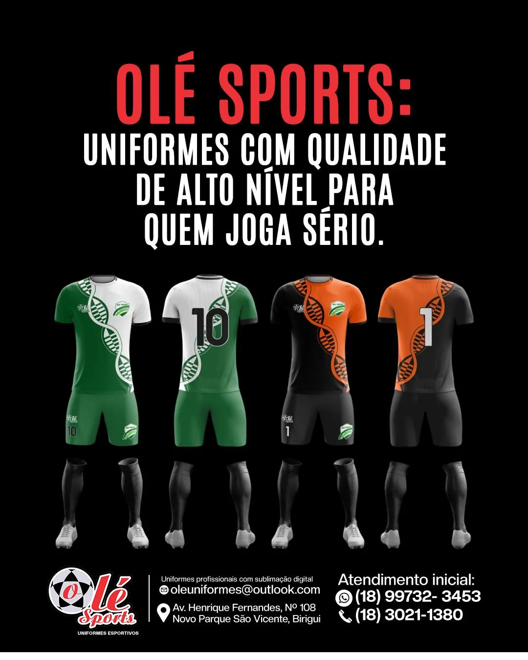Kits verde e laranja