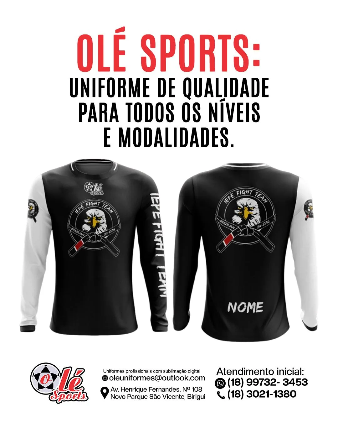 Manga longa Iepê Fight Team
